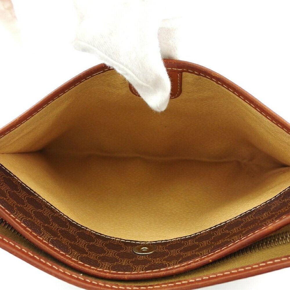 CELINE Clutch bag Brown beige gold Women Authentic secondhand - Picture 7 of 7